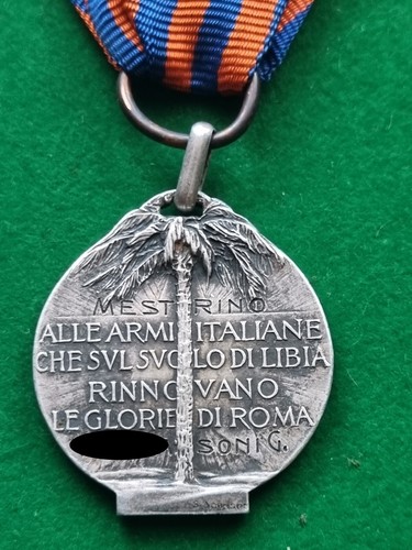 MEDAGLIA ARG GUERRA LIBIA 1911/1912 INCISIONE NOMINATIVA MILITARE MESTRE VENEZIA - Foto 5 di 22