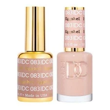 DND DC Soak Off Gel Polish + Matching Nail Lacquer - #083 Eggshell