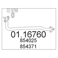 MTS Abgasrohr NEU für Opel Astra F CC Caravan Limo Vectra A 1.4 1.6 Auspuff