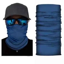Neck Gaiter Face Mask Fishing Sun Headwear Protection Blue