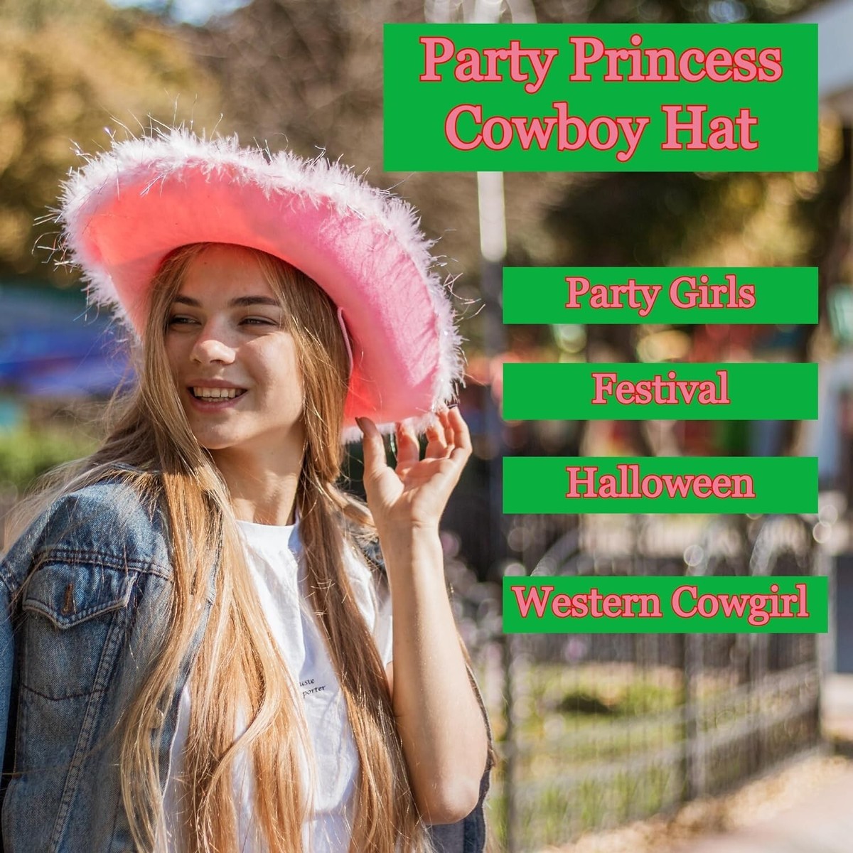 6388 Cowboy Cowgirl Hat For Men-women Blinking Tiara Felt Cowboy-cowgirl Dress PINK COWBOY HAT WITH TIARA COWGIRL COSTUME WILD WEST HEN  main image 4