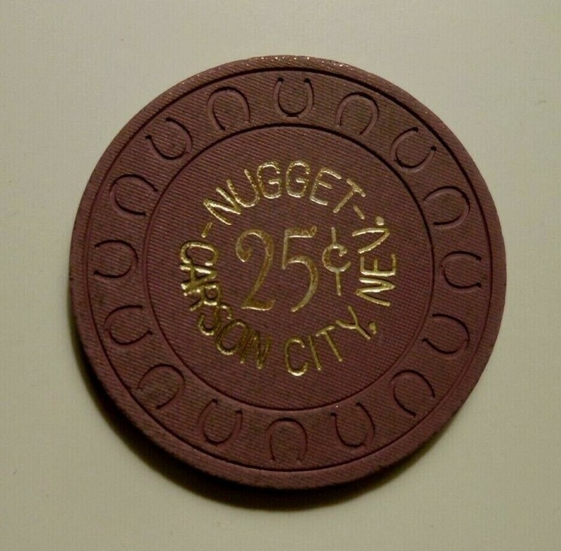 25c CASINO CHIP "NUGGET CASINO" CARSON CITY, NEVADA