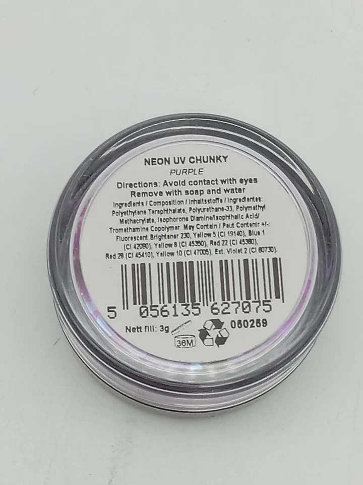 Brillo de luna neón UV brillo grueso, púrpura Foto 4 de 4