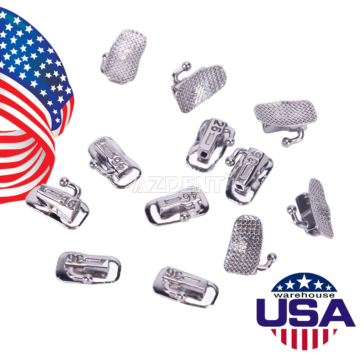 50Sets AZDENT Dental Orthodontic Buccal Tube 1st 2nd Molar 50Sets AZDENT Dental Orthodontic Buccal Tube 1st 2nd Molar