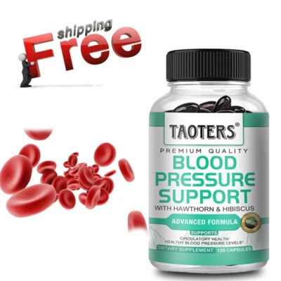 TAOTERS Blood Pressure Support – with Hawthorn and Hibiscus – Cardiovascular Health Caps