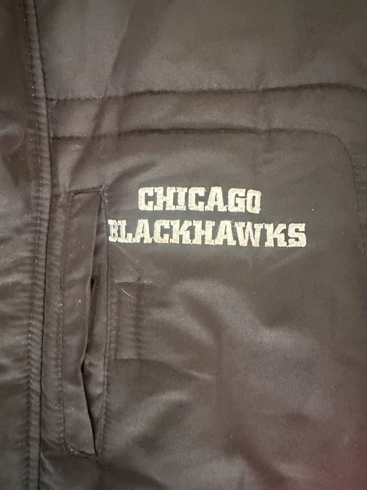 Chaqueta Reebok Chicago Blackhawks Juvenil L Roja Manga Larga Cremallera Completa NHL Foto 2 de 4