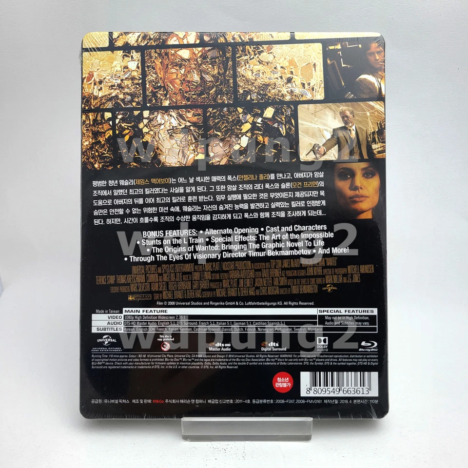 Wanted (2008) BLU-RAY Steelbook / Angelina Jolie, James McAvoy Foto 2 de 4