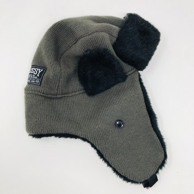 Stussy Trapper Aviator Hat Adult Green 