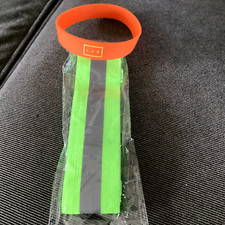 NEW Lot reflective arm bands for runners orange silicone Lab bracelet