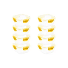 Superio Plastic Food Storage Containers, Airtight Lids, 16 oz., Yellow, 8 pack