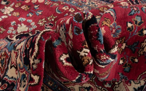 Mashhad Handgeknüpfter Perserteppich 293x194 cm-Fine,Orient,Carpet,Rug,Rot - Imagen 11 de 12