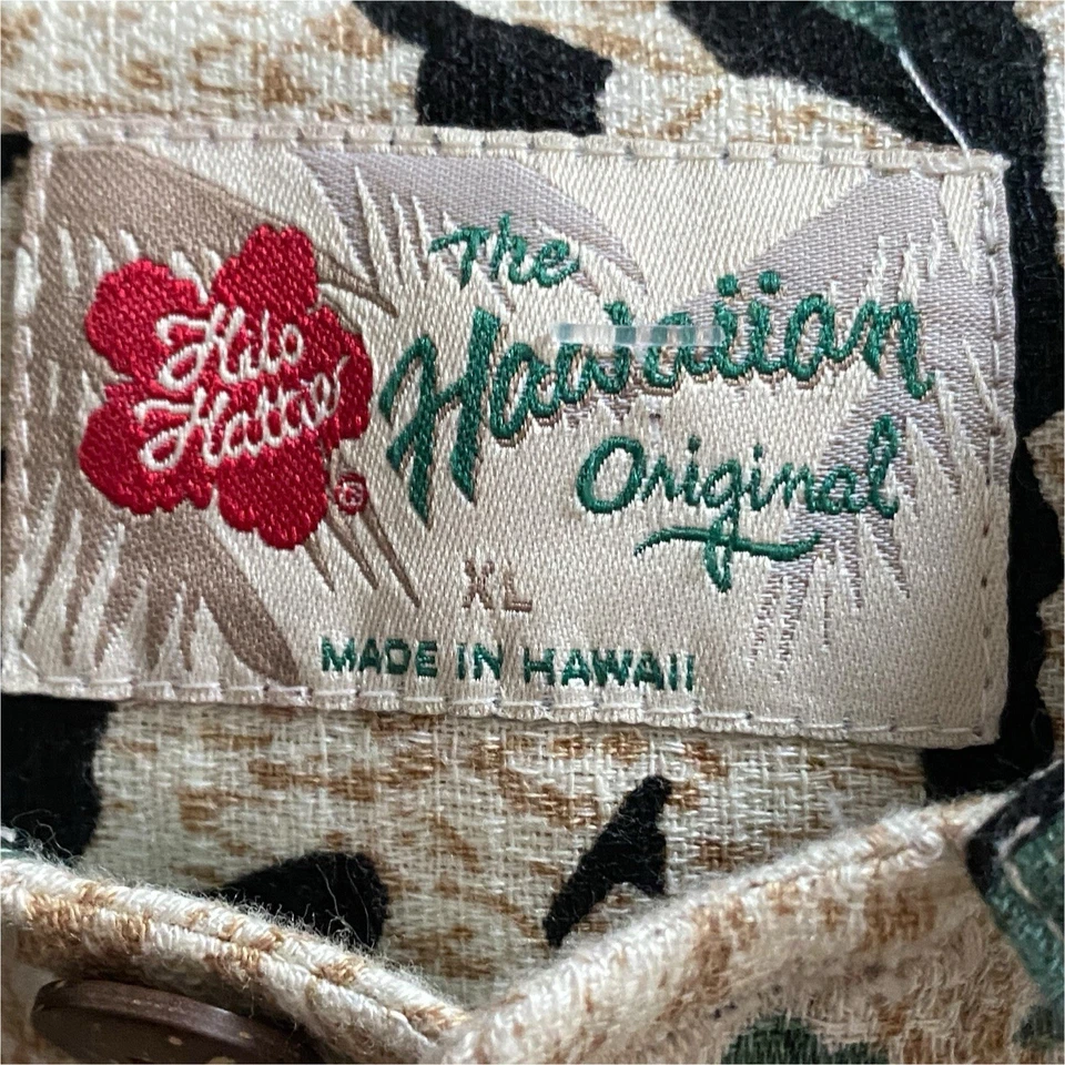 Camisa Hawaiana Hilo Hattie Para Hombres XLG Tiki Luau Algodón Manga Corta Abotonada EE. UU. Foto 4 de 4