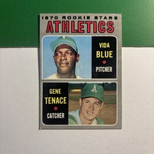 1970 Topps - 1970 Rookie Stars Vida Blue, Gene Tenace #21 Card (RC) EX A’s. rookie card picture