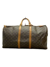 LOUIS VUITTON Boston Bag Keypall 55_Monogram Canvas_BRW PVC Brown Used