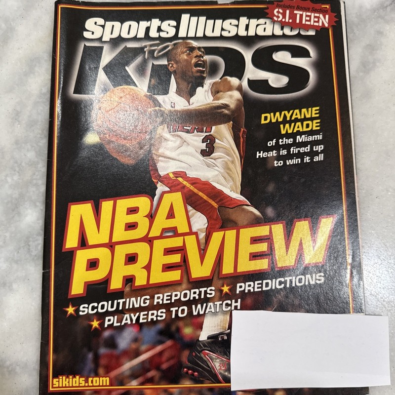 Sports Illustrated for Kids, Nov 2005 full card sheet and wade/Reed poster 