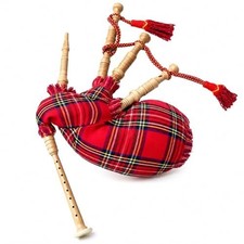 Mini Bagpipe for Beginners, Playable Instrument, C Major, Brass Wood