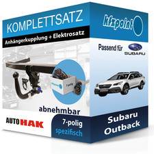 Für Subaru Outback 14- AUTO HAK Anhängerkupplung abnehmbar + 7polig E-Satz neu