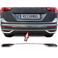 Edelstahl Auspuff Attrappen Passend FüR VW Tiguan II + Allspace Facelift|Ab 2020