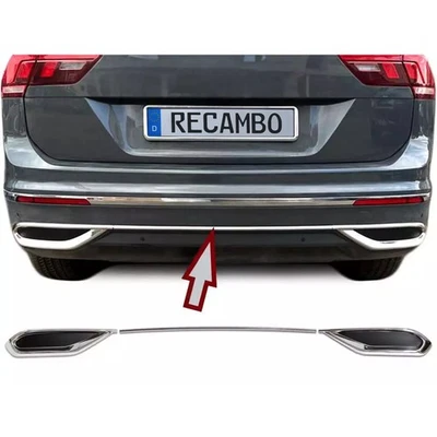 EDELSTAHL AUSPUFF ATTRAPPEN passend für VW Tiguan II + Allspace Facelift|ab 2020 - Bild 1 von 4