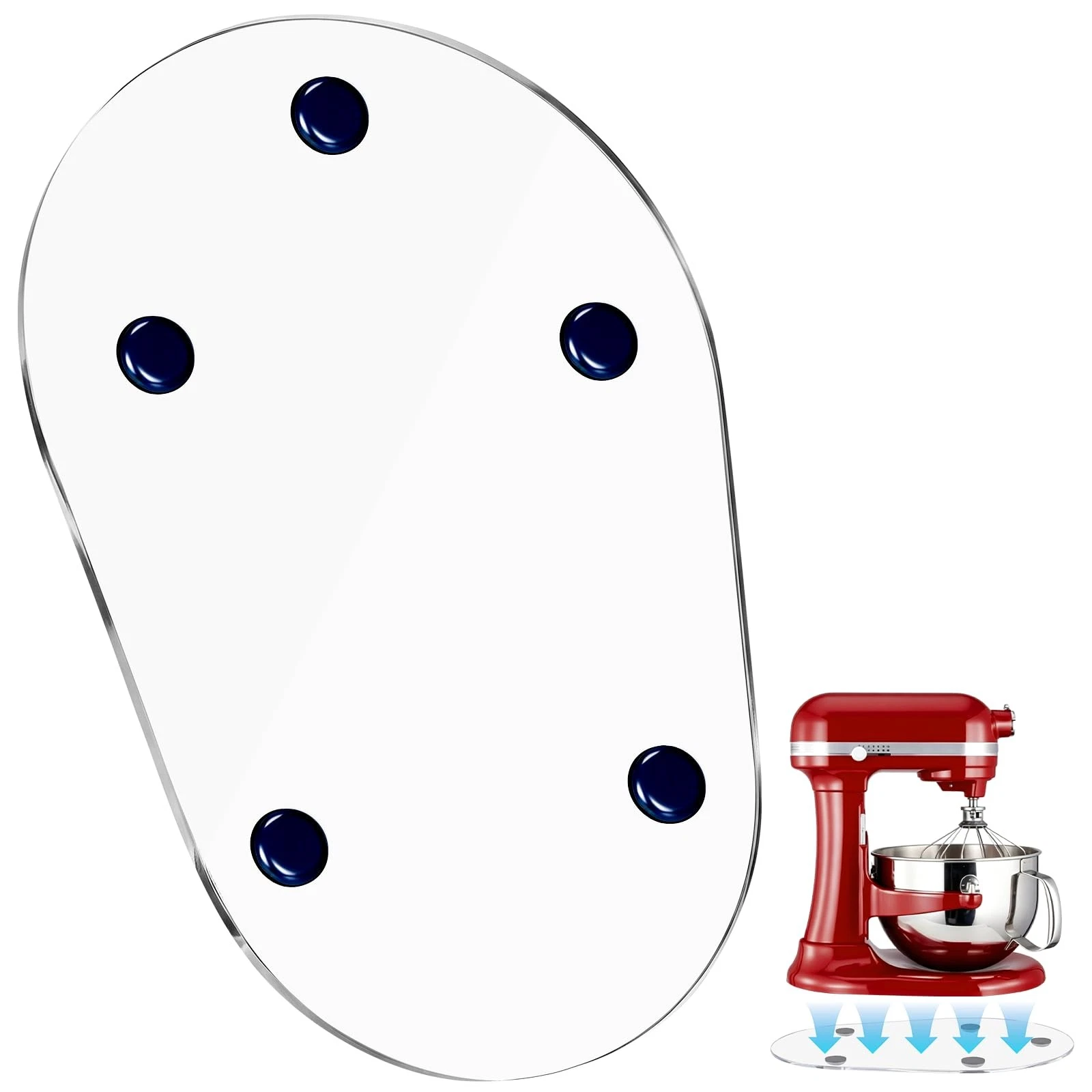 Mixer Mat Slider with KitchenAid 5-8 Qt Bowl-Lift Mixer - Thickened Acrylic A...