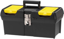 STANLEY Werkzeugkoffer Leer/Werkzeugbox Werkzeugkasten - Werkzeugkiste (16 Zoll,