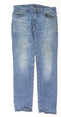 Hugo Boss Maine Herren Jeans Blau Regular Fit Straight 34W 32L