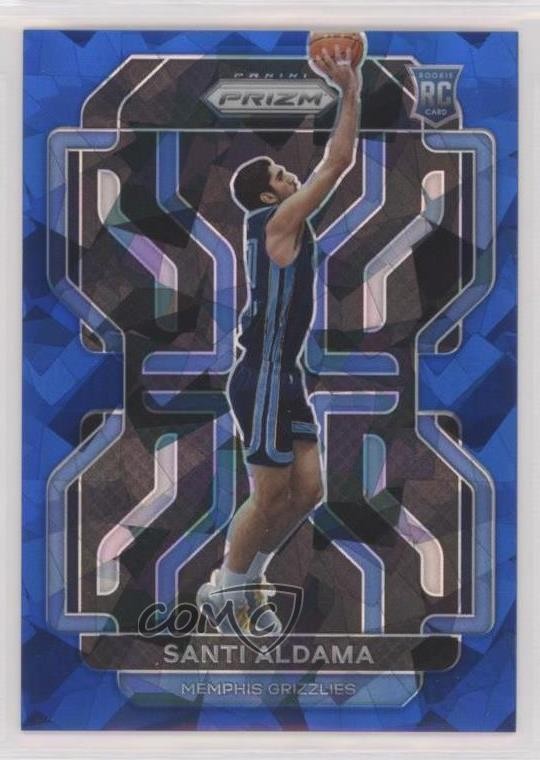 2021-22 Panini Prizm Blue Ice Prizm 17/125 Santi Aldama #276 0f4i