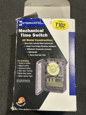 Intermatic T102 208-277-Volt SPST 24 Hour Mechanical Time Switch Comes As Shown