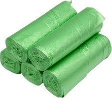 4 Gallon Trash Bags with Handles, 100 Packs, Green 45x60CM for Home  Office
