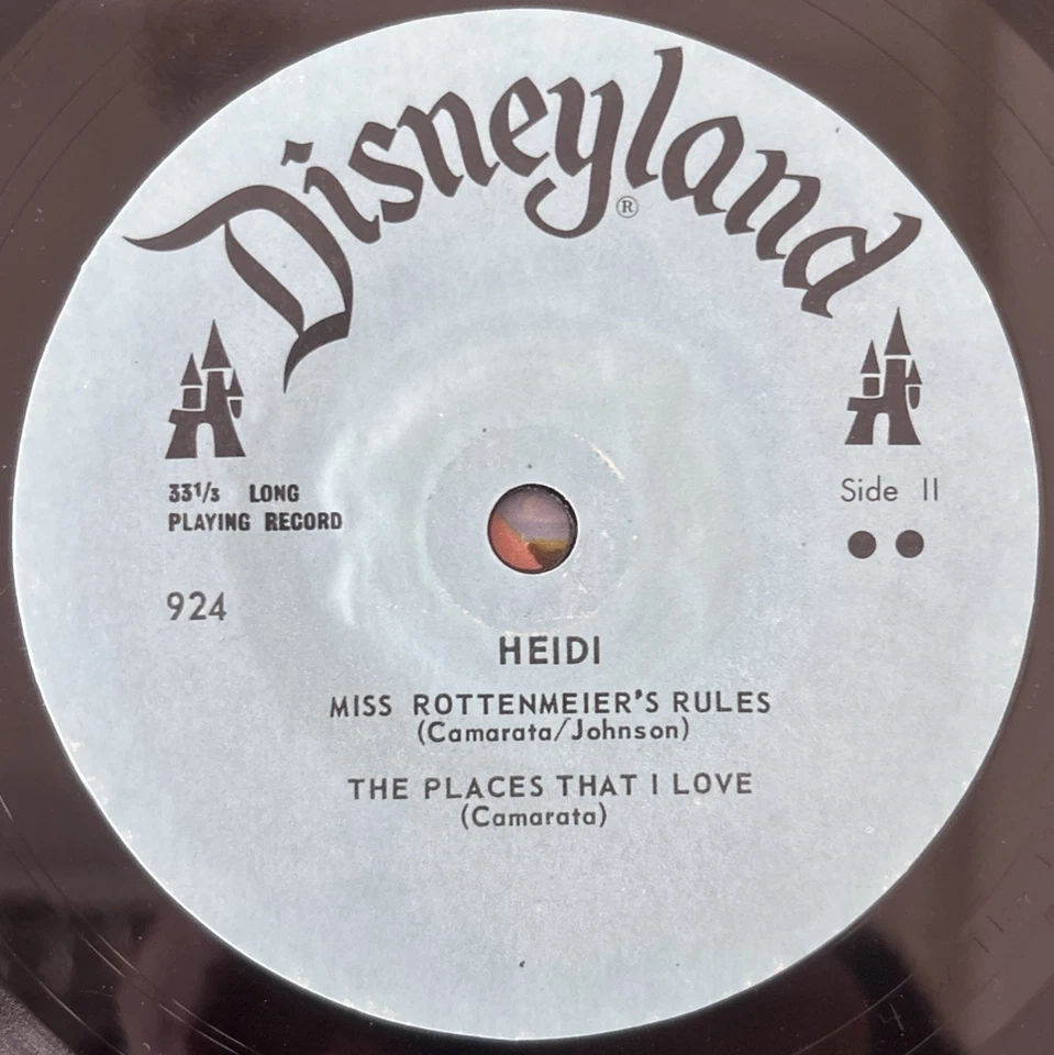 Heidi - A Disneyland Long-Player Record - Four Complete Songs - 1973 US Vinyl - Bild 4 von 4