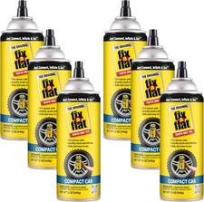 Fix-A-Flat S60410-6PK Aerosol Emergency Flat Tire Repair and Inflator, 12 oz. 6