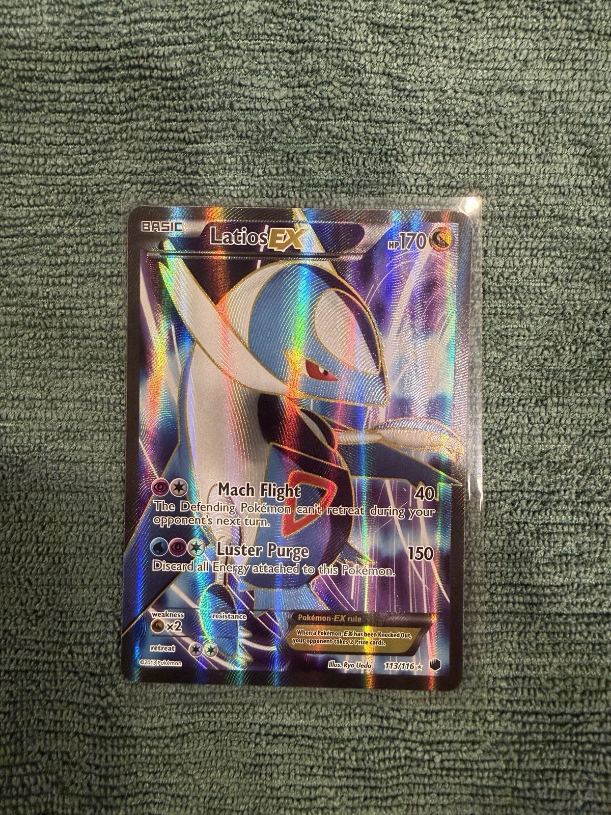 NM! Latios EX (113/116) Black & White Plasma Freeze Full Art Rare Pokemon Card!