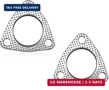 2PCS 2" Exhaust Gasket Set, 3-Bolt Multifunctional Exhaust Flange Gaskets Replac