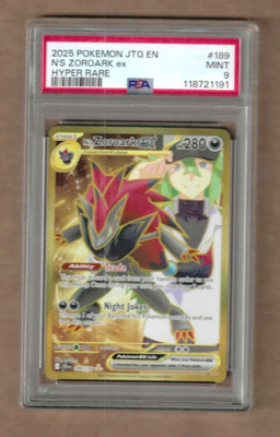 2025 POKEMON JTG EN-JOURNEY TOGETHER HYPER RARE #189 N'S ZOROARK