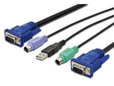 DIGITUS KVM Kabel PS2 und USB fuer Bedienkons...