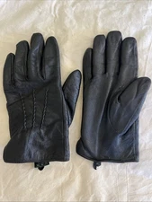 Men’s Black Leather Gloves -Size large Lined