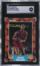 SGC Authentic 1990 Star Pics Jayson Williams #5 Authentic Auto 3c7
