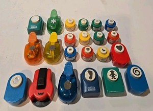Lot of 22 Mini Paper Punches Paper Crafting Scrapbooking Cardmaking Mixed Brands