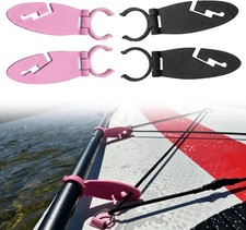 4Pcs Paddle Board Kayak Paddle Clips Black Pink Secure Water Sports Accessory