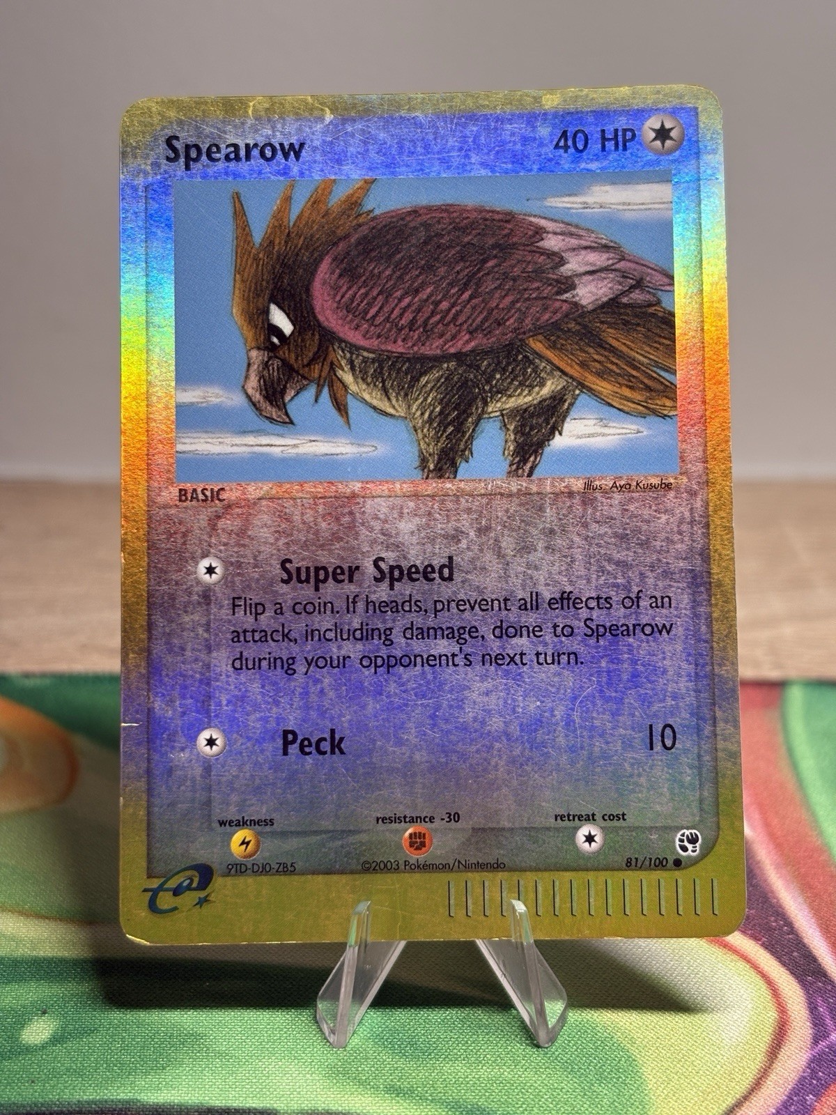 Spearow 81/100 Ex Sandstorm Reverse Holo E Series Pokémon Card LP MP