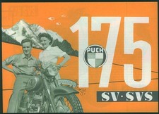 Puch 175 SV SVS 1953-1967 Motorrad Prospekt Verkaufsprospekt sales brochure RP