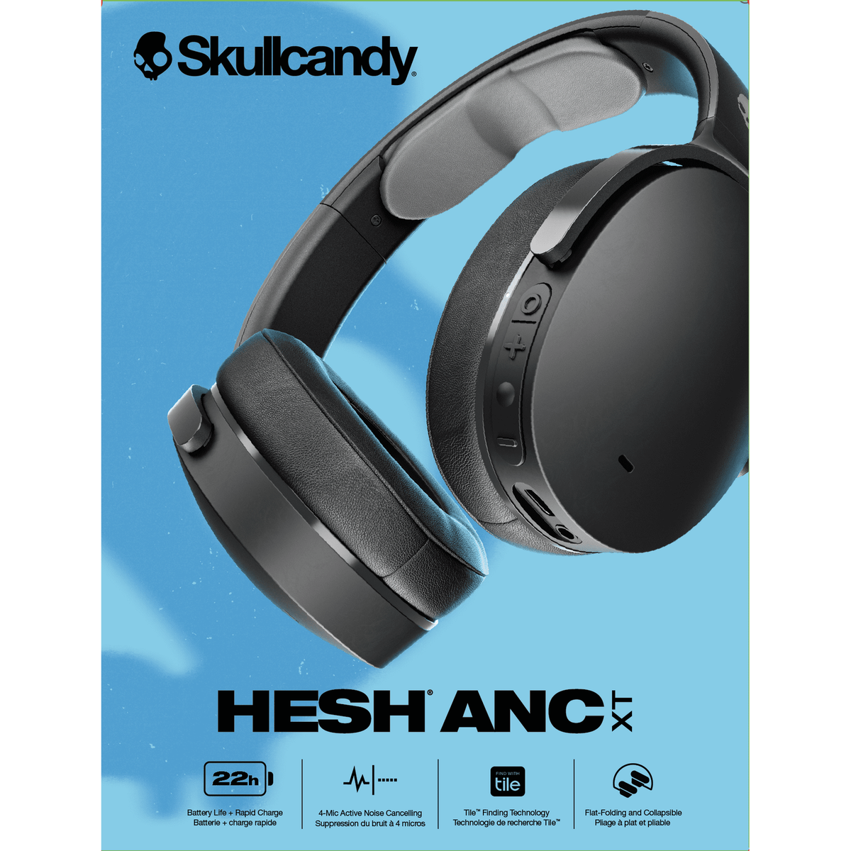 Skullcandy S6HHW-Q776 Hesh ANC XT Foldable On-Ear Headphones, True