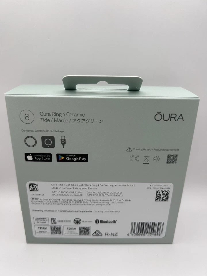 Oura Ring Gen 4 尺寸 6 陶瓷潮绿色 | 全新! — 第 2/2 张图片