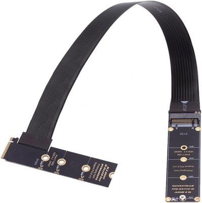 CY Adapter NGFF M-Key NVME Male to Female Extension PCI Express Cable 30cm