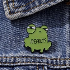 Really Frog Enamel Pin - Skeptical Froggo Giving You The Bombastic Side Eye