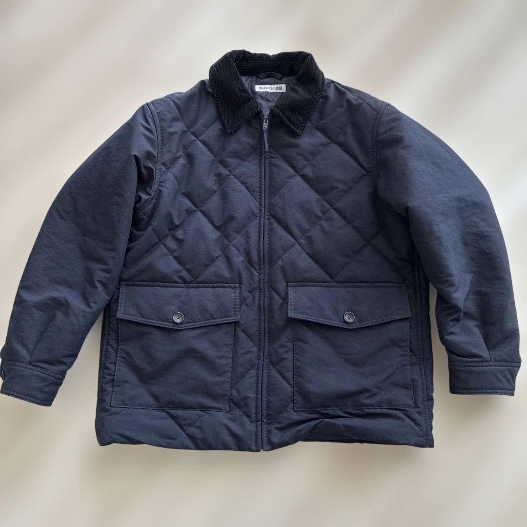 Uniglo x JW Anderson Men Jacket Padded Quilted Blouson Navy L Limited Edition VH
