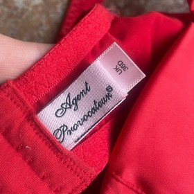 Agent Provocateur cherry red satin bra 36D Hook And Eye