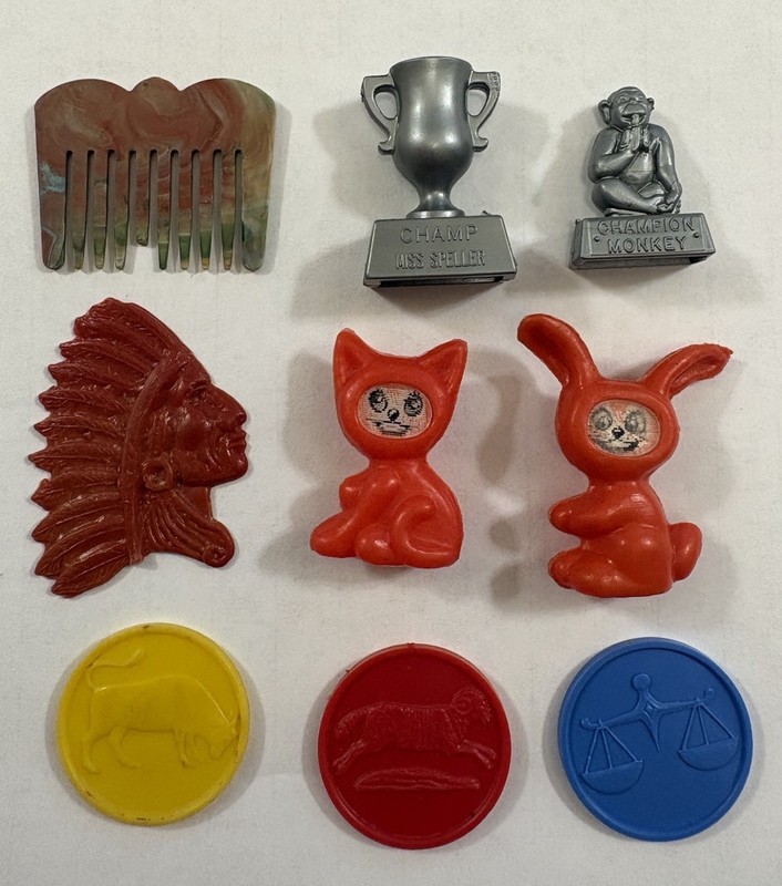 Nine Count Interesting Vintage Crackerjack Prizes