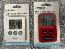 POLDER 100 Minute Mini Timer (2 Styles Red or White) Battery Included FREE SHIP!