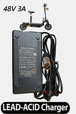 48V 3A Lead Acid Battery Charger for Chaos 1000W-2000w Electric Scooter UK
